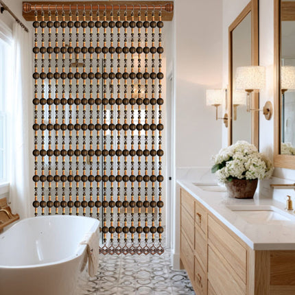 Beaded room dividers are easy to install and perfect for DIY.