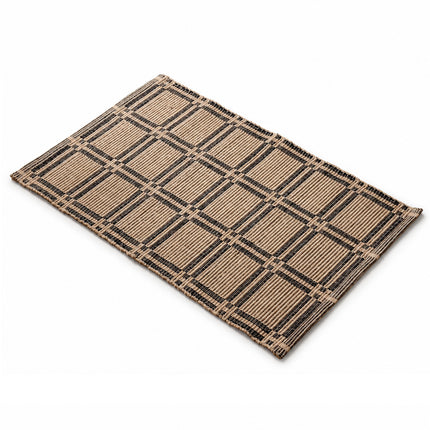 Woven Checked Bath Mat 🤍