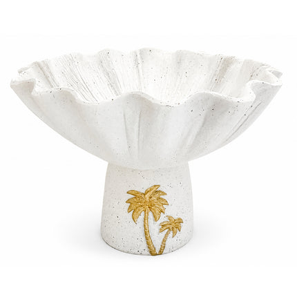Palm Cove Pedestal Bowl 🤍