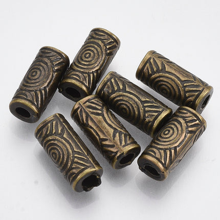 Antique Bronze Column Plastic Beads