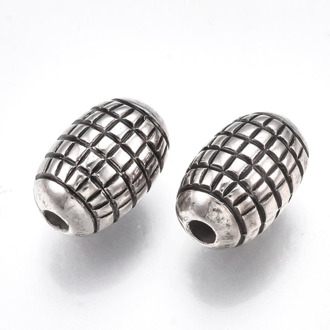Oval Net Pattern Plastic Beads