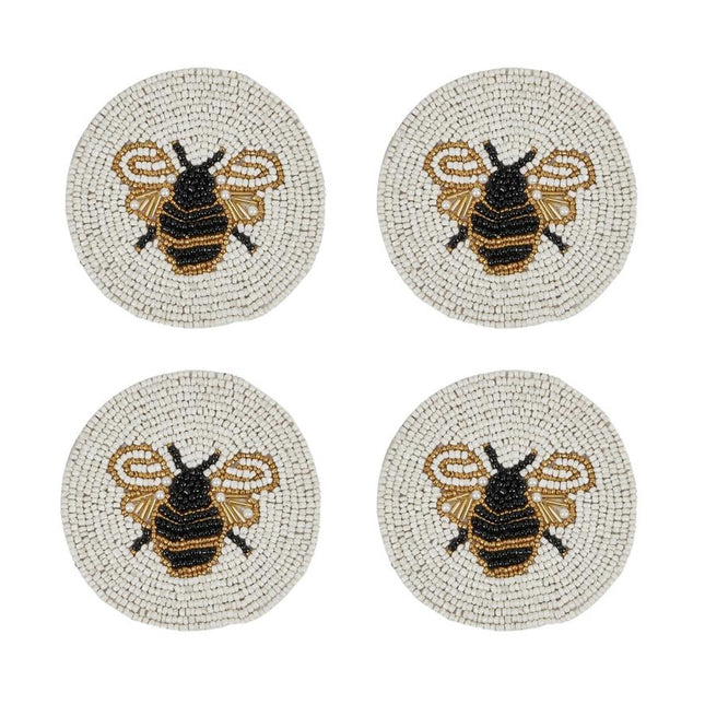 Bee Beaded Coasters (4) 🤍