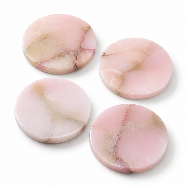 Pink Alabaster Coasters (4) 🤍