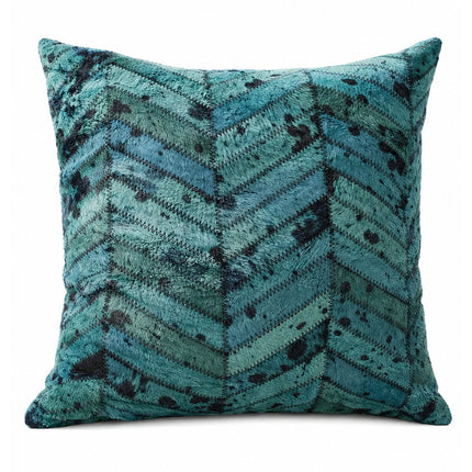 Teal Cowhide Cushion Cover 🤍