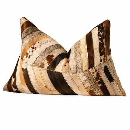 Patchwork Cowhide Lumbar Cushion Cover 🤍