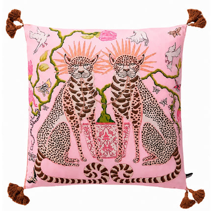 Pink Velvet Leopard Print Cushion Cover 🤍