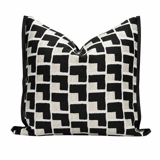 Geometric Jacquard Cushion Cover 🤍