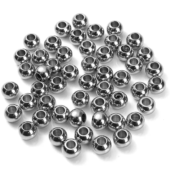 Stainless Steel Round Spacer Beads