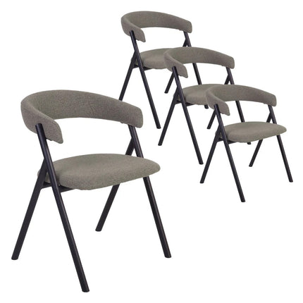 Grey and Black Dining Chairs (4) 🤍