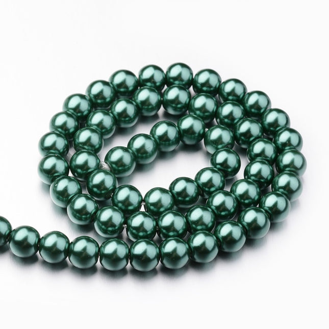Dark Cyan Glass Pearl Beads