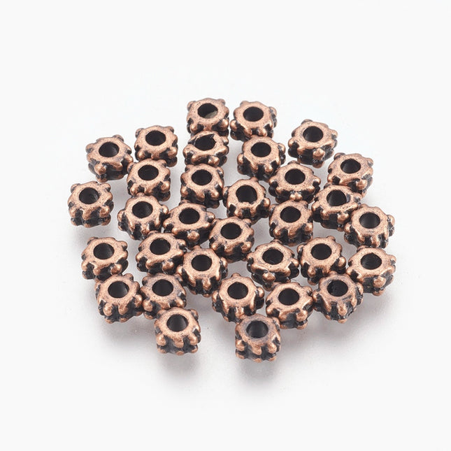 Red Copper Tibetan Style Alloy Beads