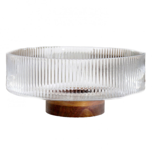 Ribbed Glass Bowl 🤍