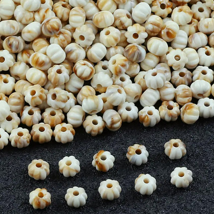 Pumpkin Shape Two Tone Acrylic Beads