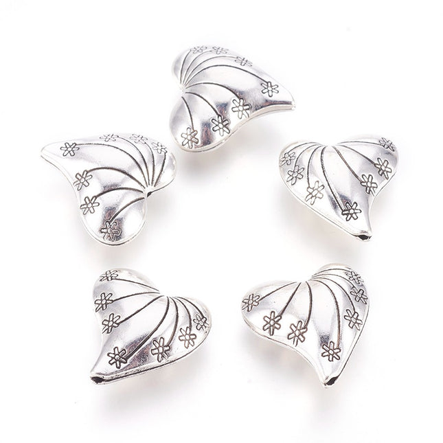 Love Heart Alloy Beads