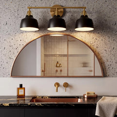 <p>3-Light Black and Gold Bathroom Vanity Light</p>