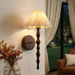 <p>Vintage Wall Sconce with Faux Wood Metal Arm</p>