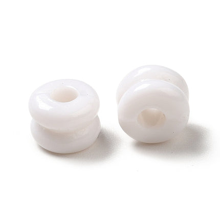 Opaque White Column Acrylic Beads