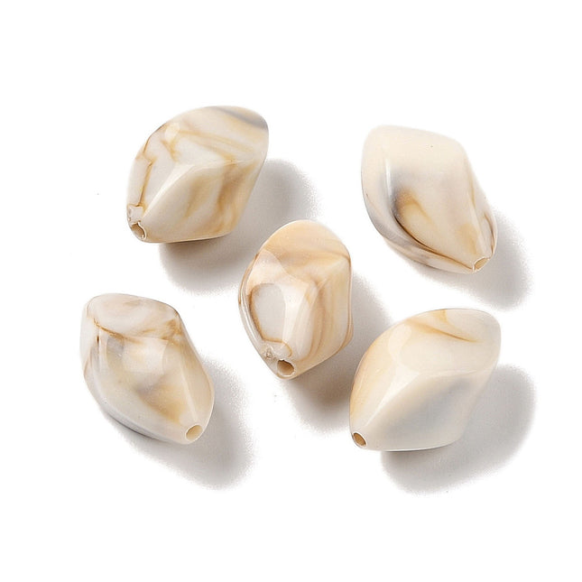 Two Tone Rhombus Acrylic Beads