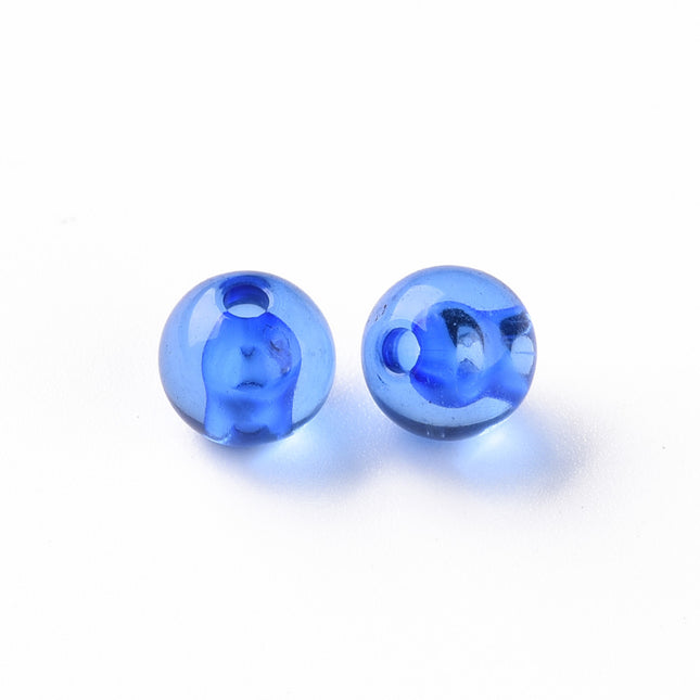 Transparent Royal Blue Acrylic Beads