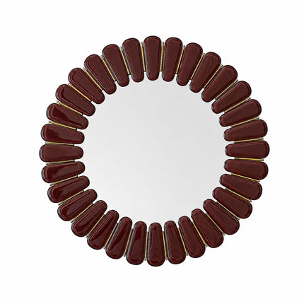 Faceted Round Wall Mirror 🤍