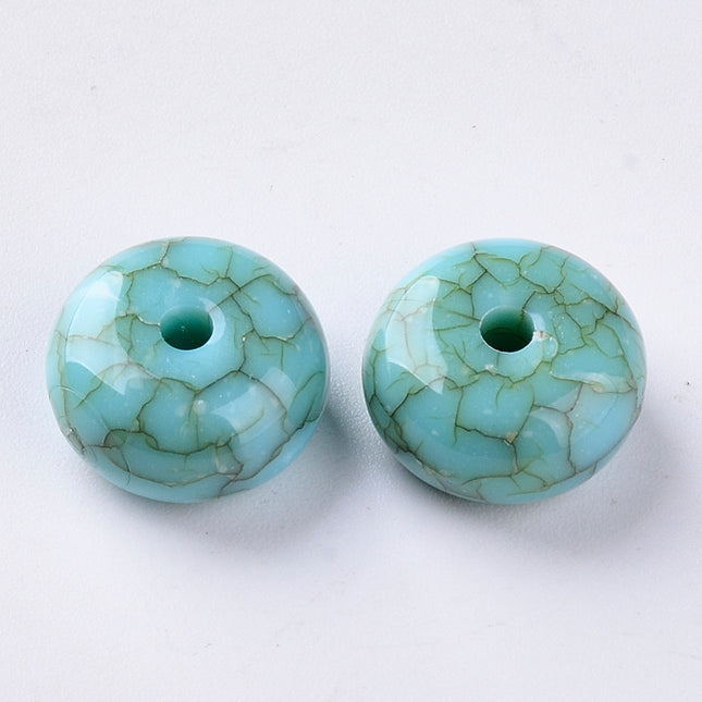 Rondelle Turquoise Acrylic Beads