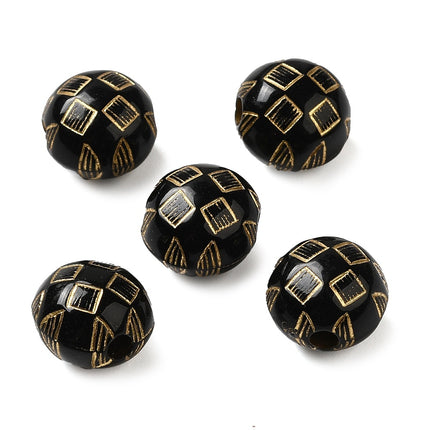 Black Opaque Acrylic Beads