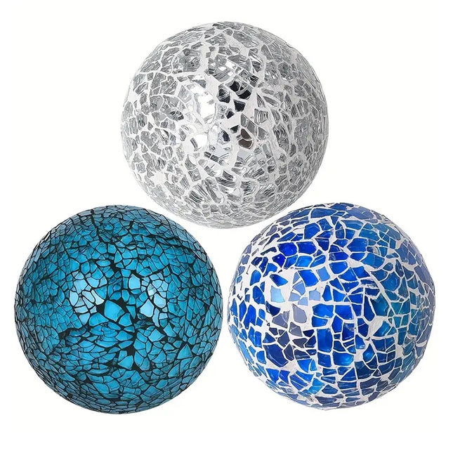 3Pcs Glass Mosaic Balls