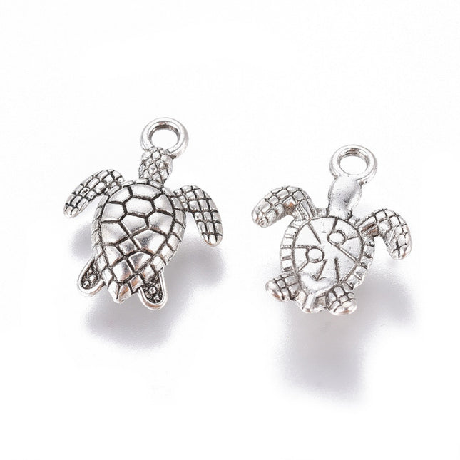 Silver Alloy Turtle Pendants