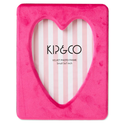 Desert Pink Heart Velvet Photo Frame 🤍