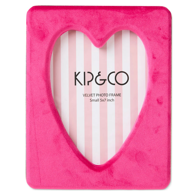 Desert Pink Heart Velvet Photo Frame 🤍