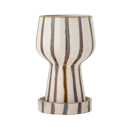 Striped Ceramic Planter 🤍