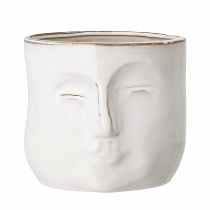 White Stoneware Planter 🤍
