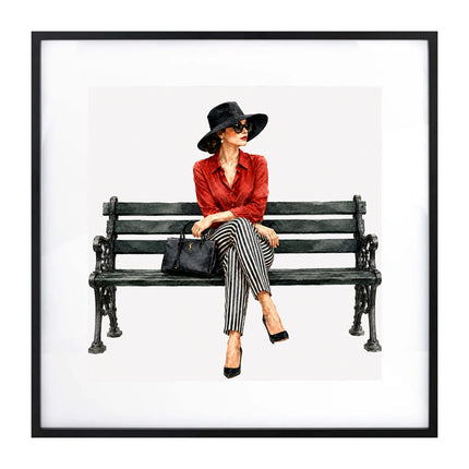 Scarlet Solitude Framed Print 🤍