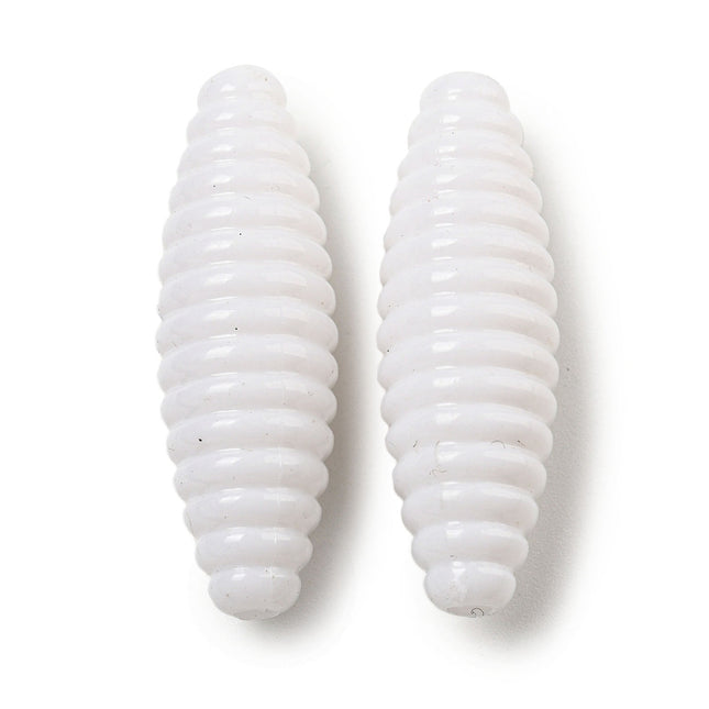 White Rice Shape Acrylic Beads