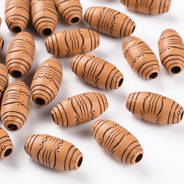 Imitation Wood Acrylic Beads
