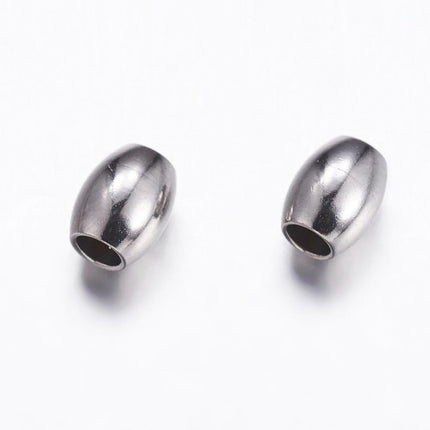 Stainless Steel Oval Beads