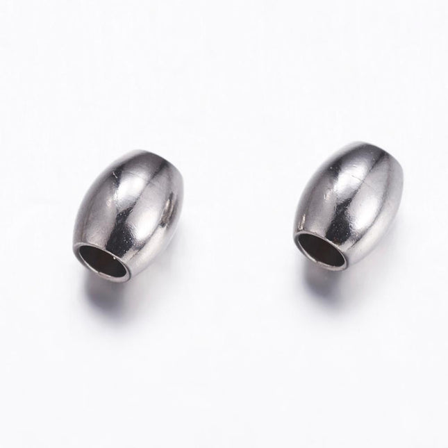 Stainless Steel Oval Beads