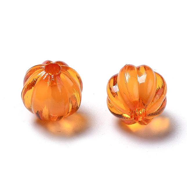 Orange Autumn Theme Acrylic Beads