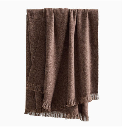 Chocolate Brushed Woven Throw 🤍