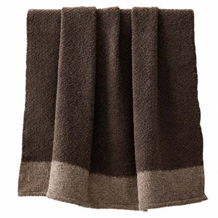 Cognac Basketweave Boucle Throw 🤍