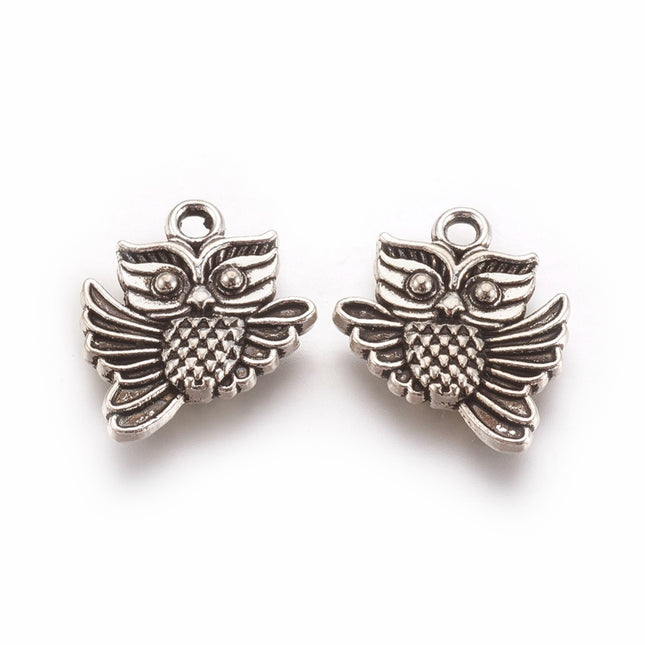 Antique Silver Owl Pendants