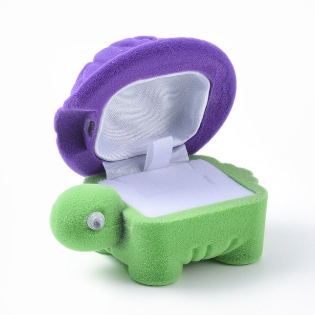 Tortoise Shape Velvet Jewellery Box