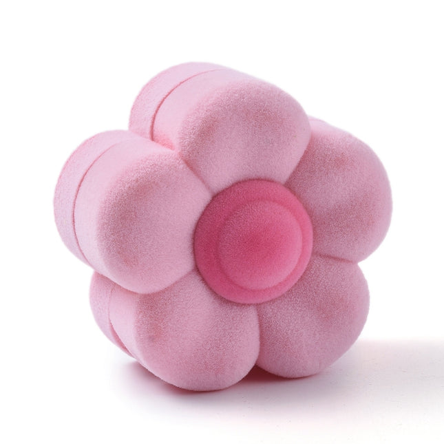 Pink Plum Blossom Shape Velvet Jewellery Box