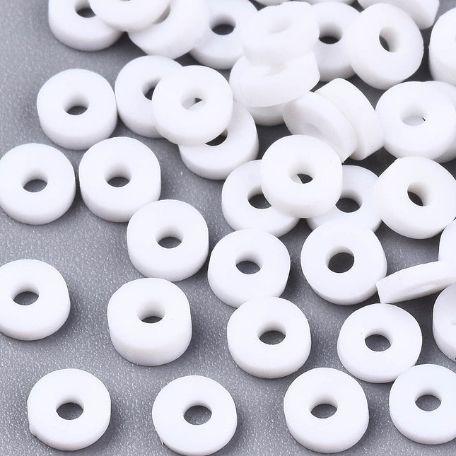 White Heishi Beads