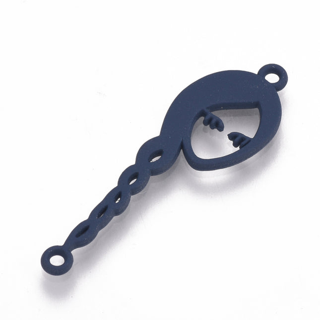 Blue Lady Face Alloy Link Connector