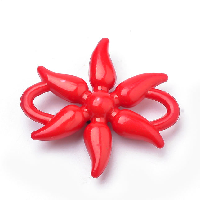 Red Flower Acrylic Link Connector