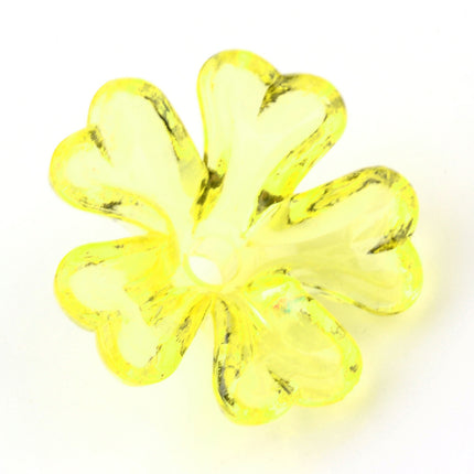 Yellow Flower Acrylic Beads